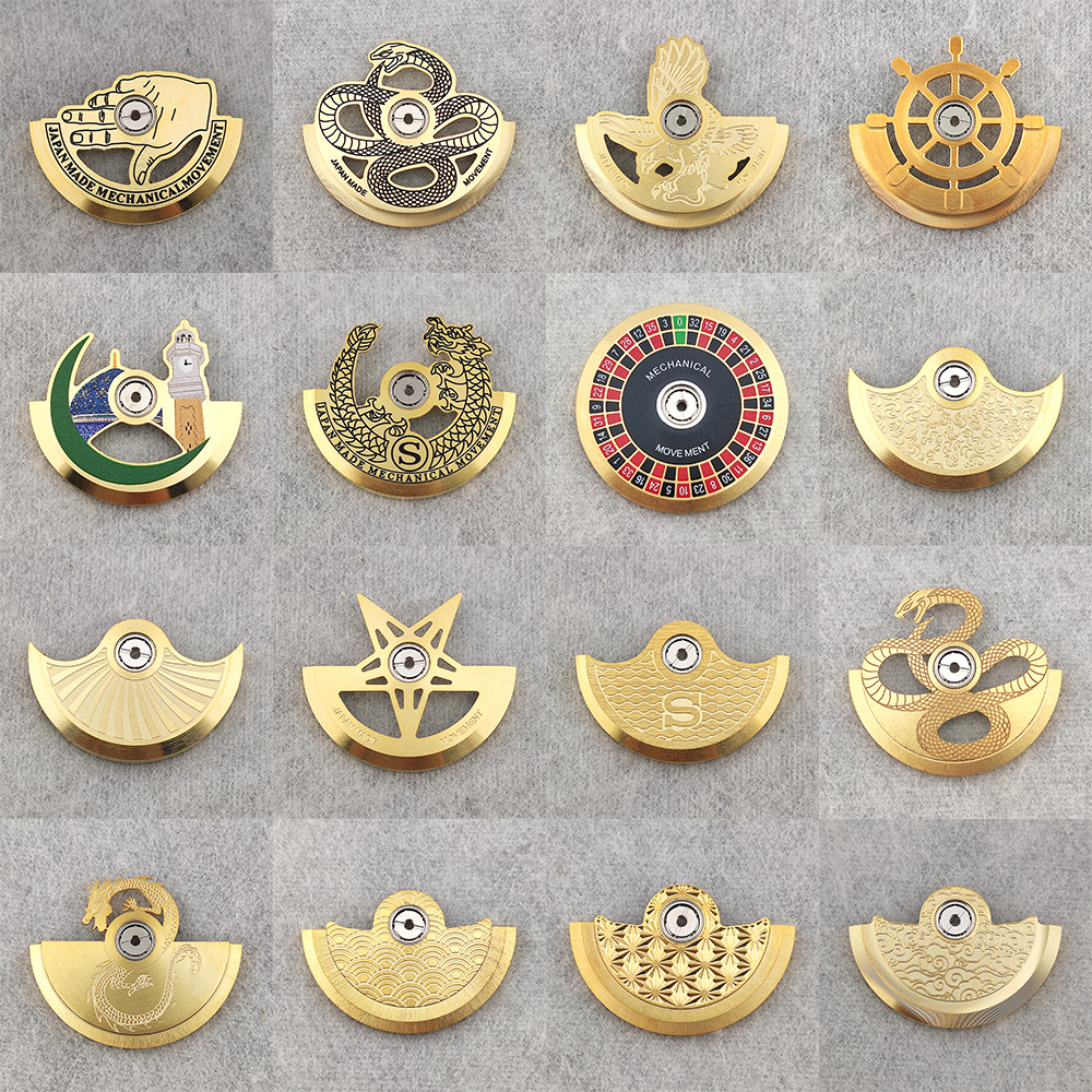Exhibition Caseback - Golden NH35 Oscillating Weight Rotors High