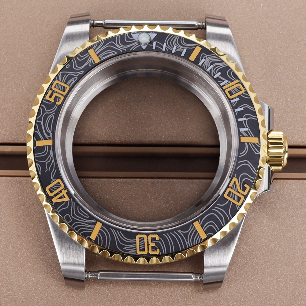 Exhibition Caseback - blak gold Bezel 40mm Luxury Watch