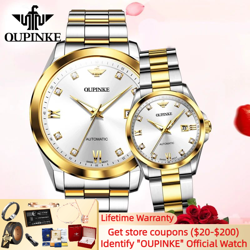 Luxury Watch Top 10 - OUPINKE Couple Watches for Men Women