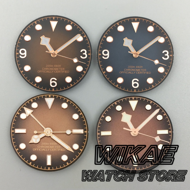 Exhibition Caseback - 29mm gradient dial Vintage Black Brown