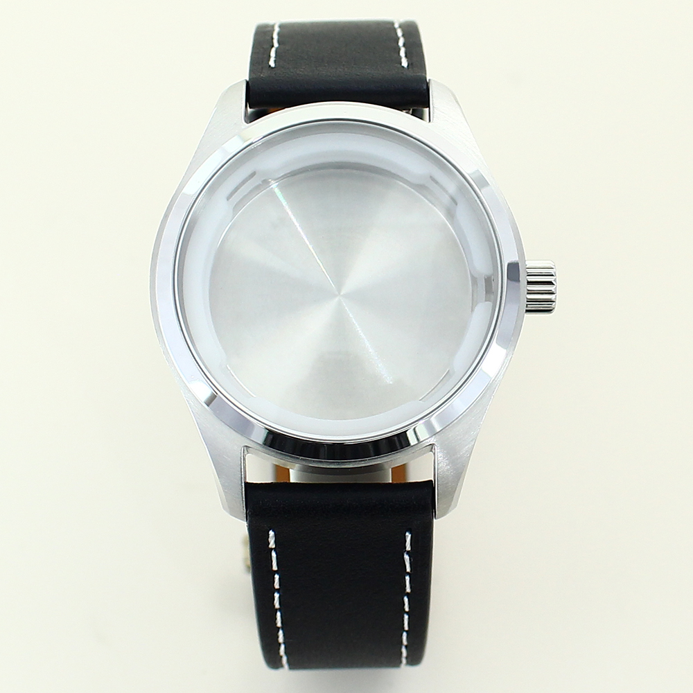 Exhibition Caseback - 40mm Brushed Pilot Watch Case 316L