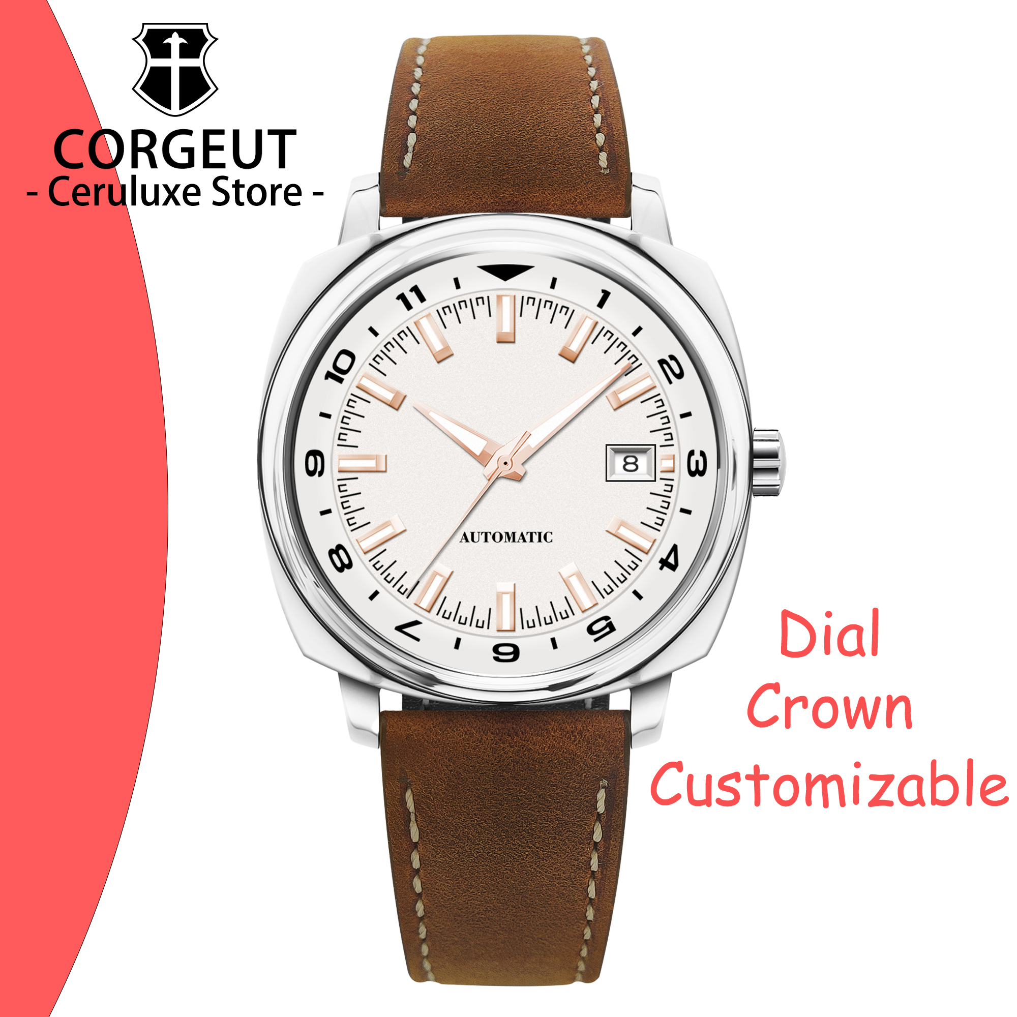 Luxury Watch News - CUSTOM 42MM Stainless Steel Sapphire Glass