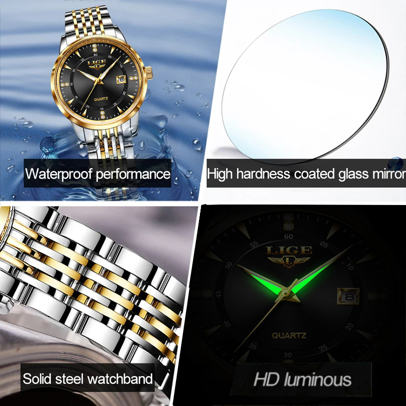 LIGE Fashion Women Watch Top B - Luxury Watch Top 10 评论和价格