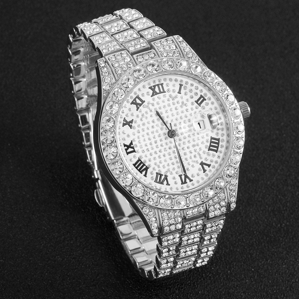 1 Hip-hop Full Diamond Silver  - Luxury Watch News 评论和价格