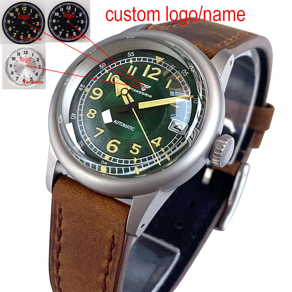 Custom New 36mm Double Domed S - Automatic Pilot Watch 评论和价格