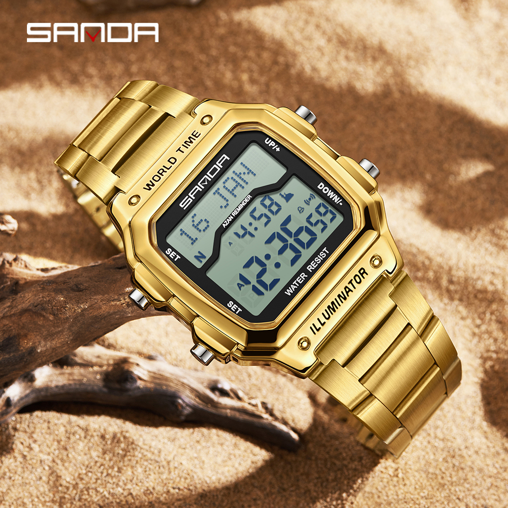SANDA Luxury Men's Electronic  - Minute Repeater Watch 评论和价格
