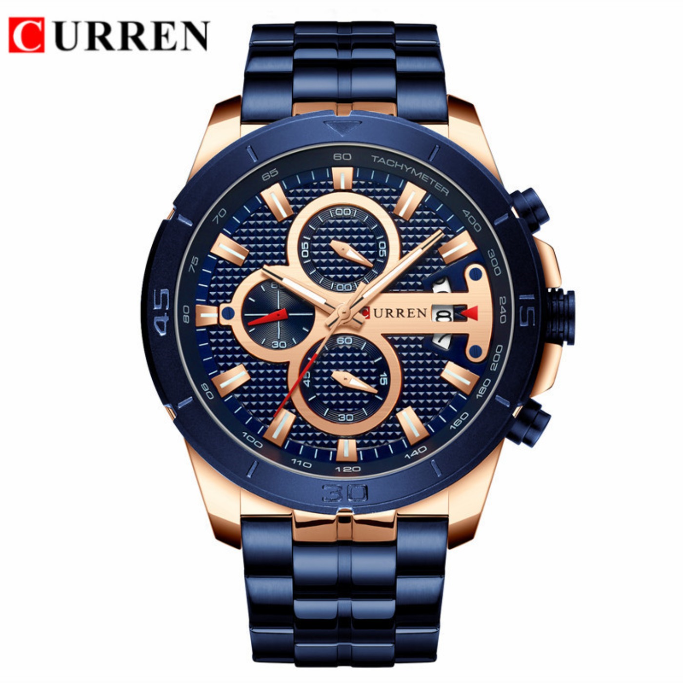 CURREN Watch Men Waterproof Ch - Luxury Watch Brands 评论和价格