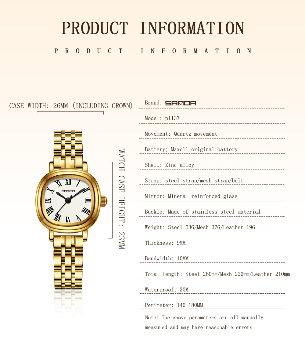 SANDA Top 1137 Women's Quartz  - Luxury Watch Top 10 评论和价格