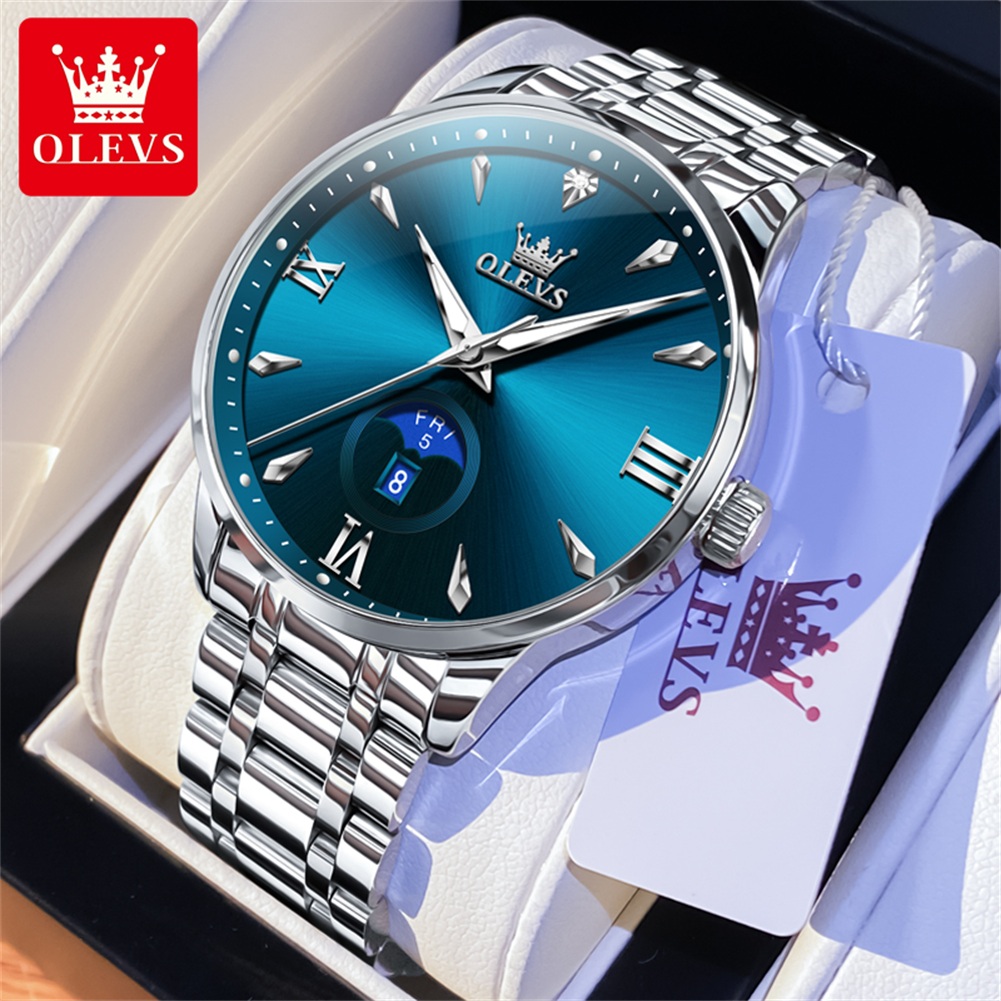 OLEVS Moon Phase men's watches - Luxury Watch Brands 评论和价格
