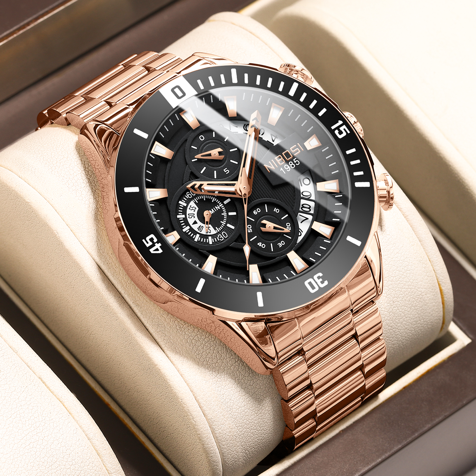 NIBOSI New Men's Watches Top B - Luxury Watch Brands 评论和价格