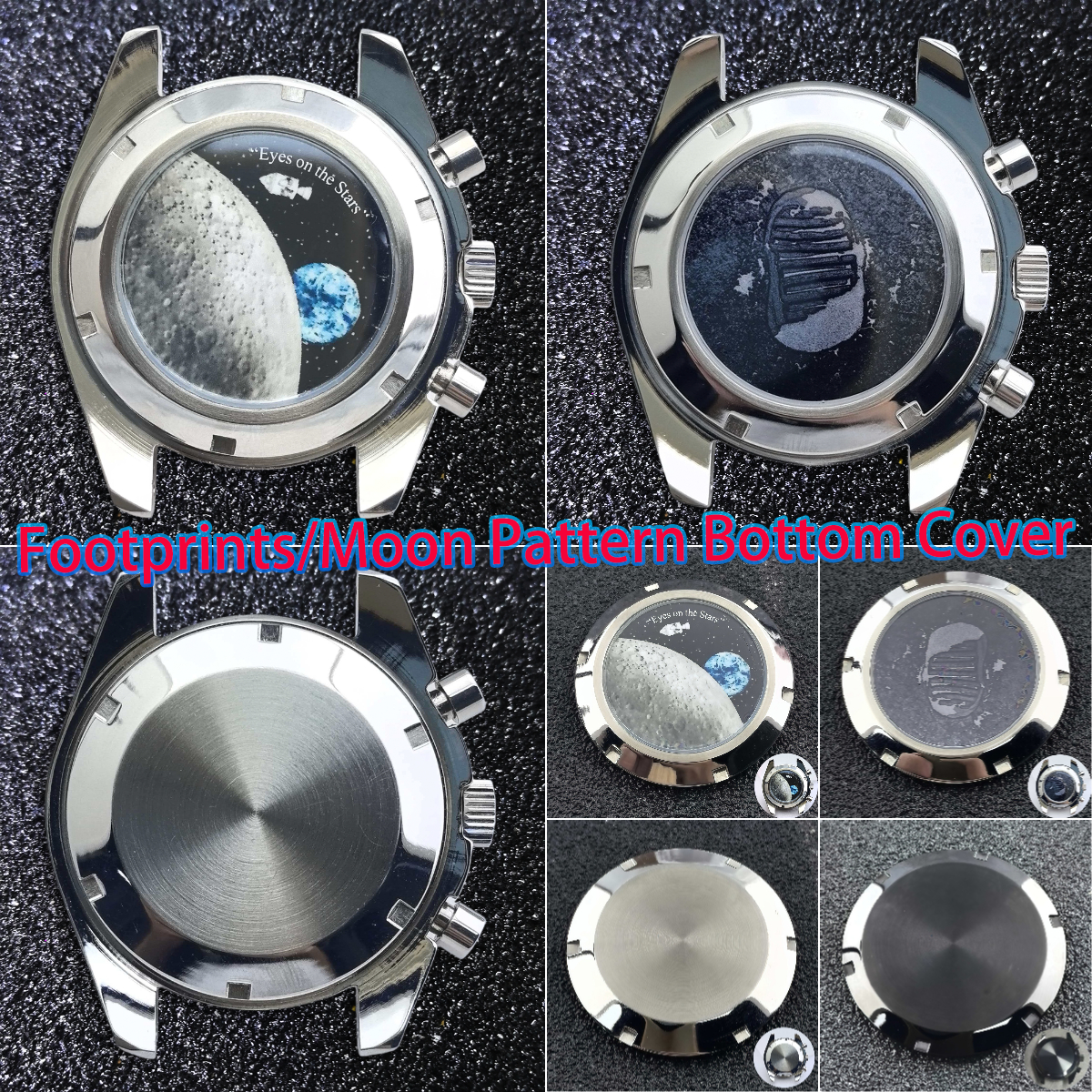 37mm Footprints/moon pattern b - Exhibition Caseback 评论和价格