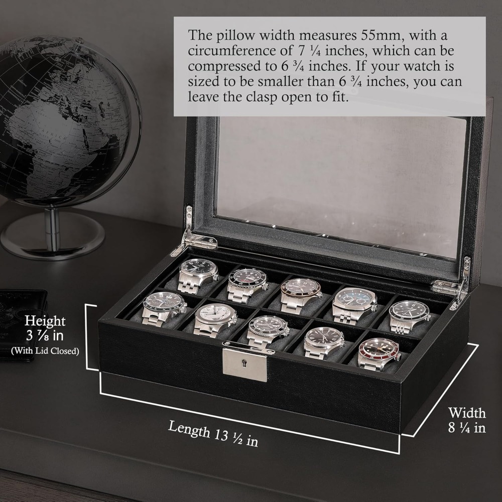 10 Slot Locking Leather Watch  - Luxury Watch Top 10 评论和价格