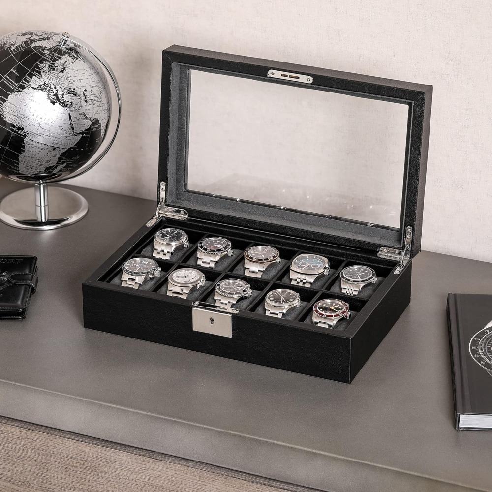 10 Slot Locking Leather Watch  - Luxury Watch Top 10 评论和价格