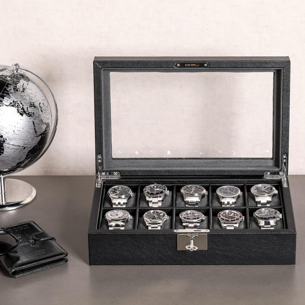 10 Slot Locking Leather Watch  - Luxury Watch Top 10 评论和价格
