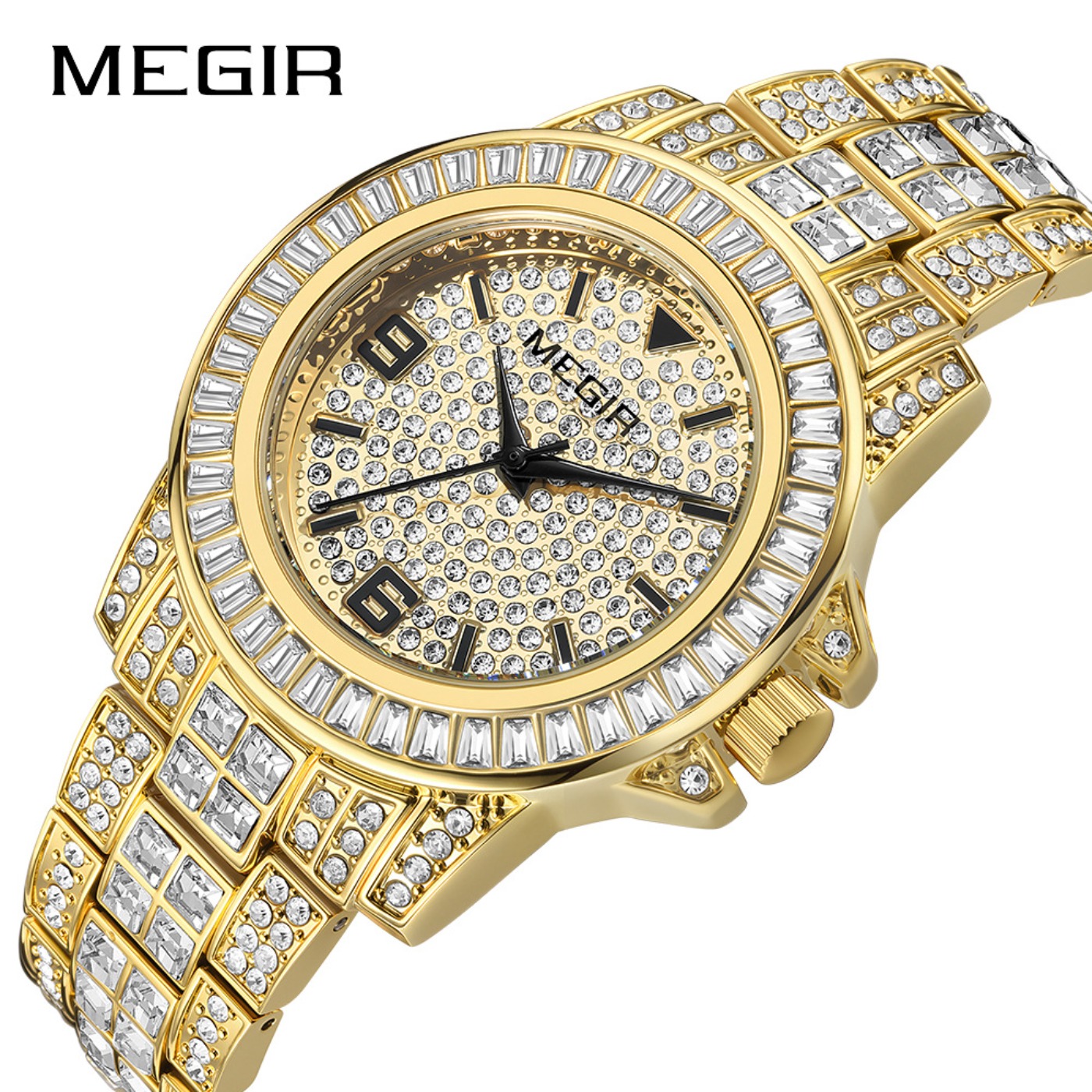 MEGIR Luxury Diamond Watches U - Luxury Watch Diamond 评论和价格