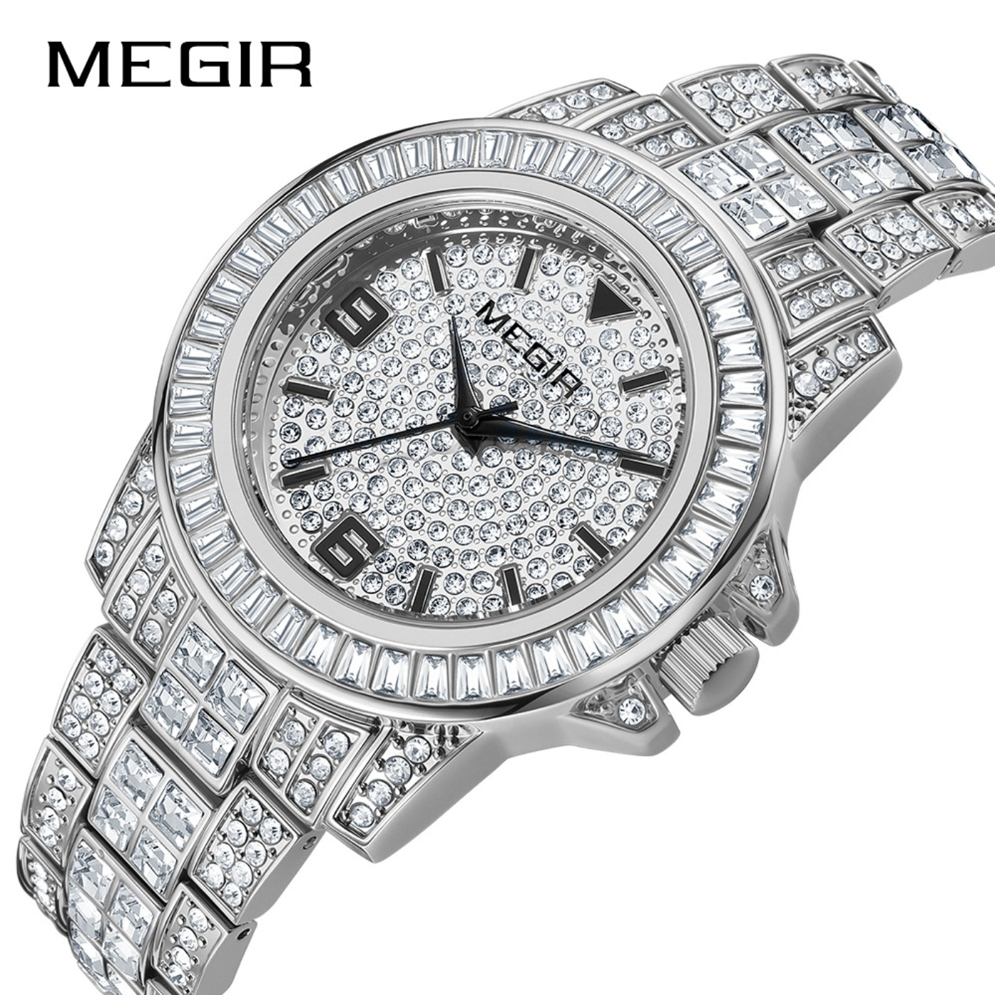 MEGIR Luxury Diamond Watches U - Luxury Watch Diamond 评论和价格