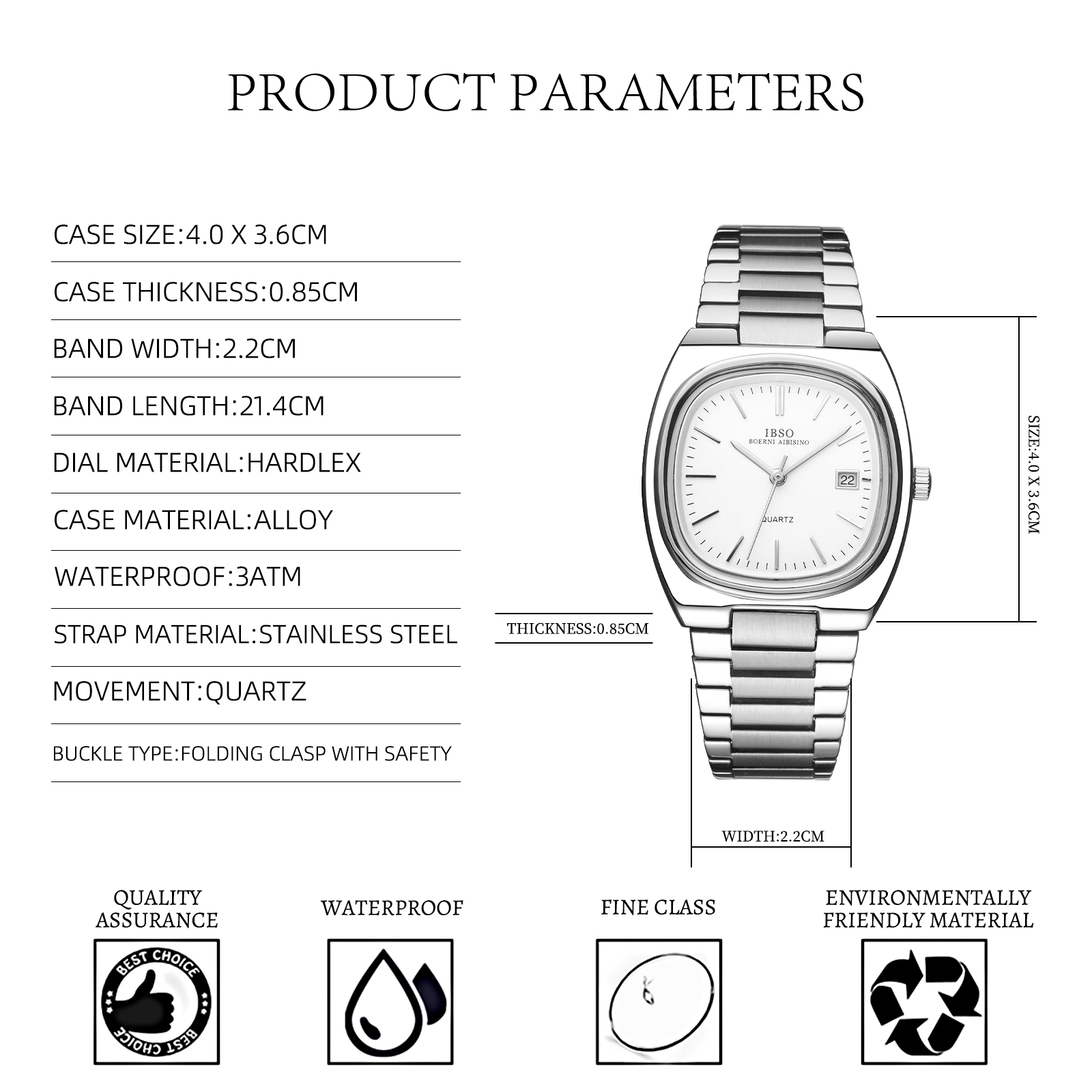 IBSO Luxury Men's Watch 3ATM H - Luxury Watch And Price 评论和价格