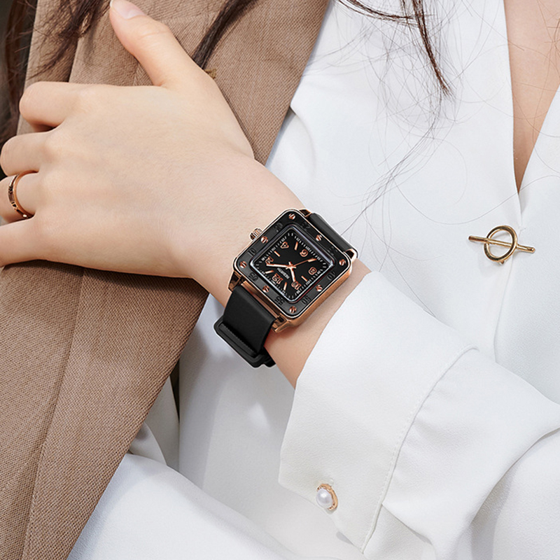 Square Silicone Band Women Wat - Luxury Watch Top 10 评论和价格