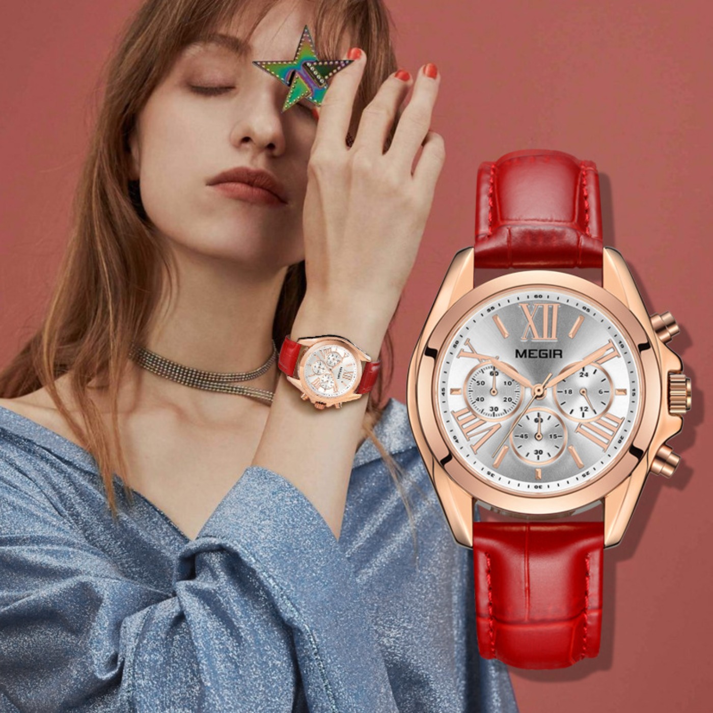 MEGIR New Luxury Leather Watch - Luxury Watch Brands 评论和价格