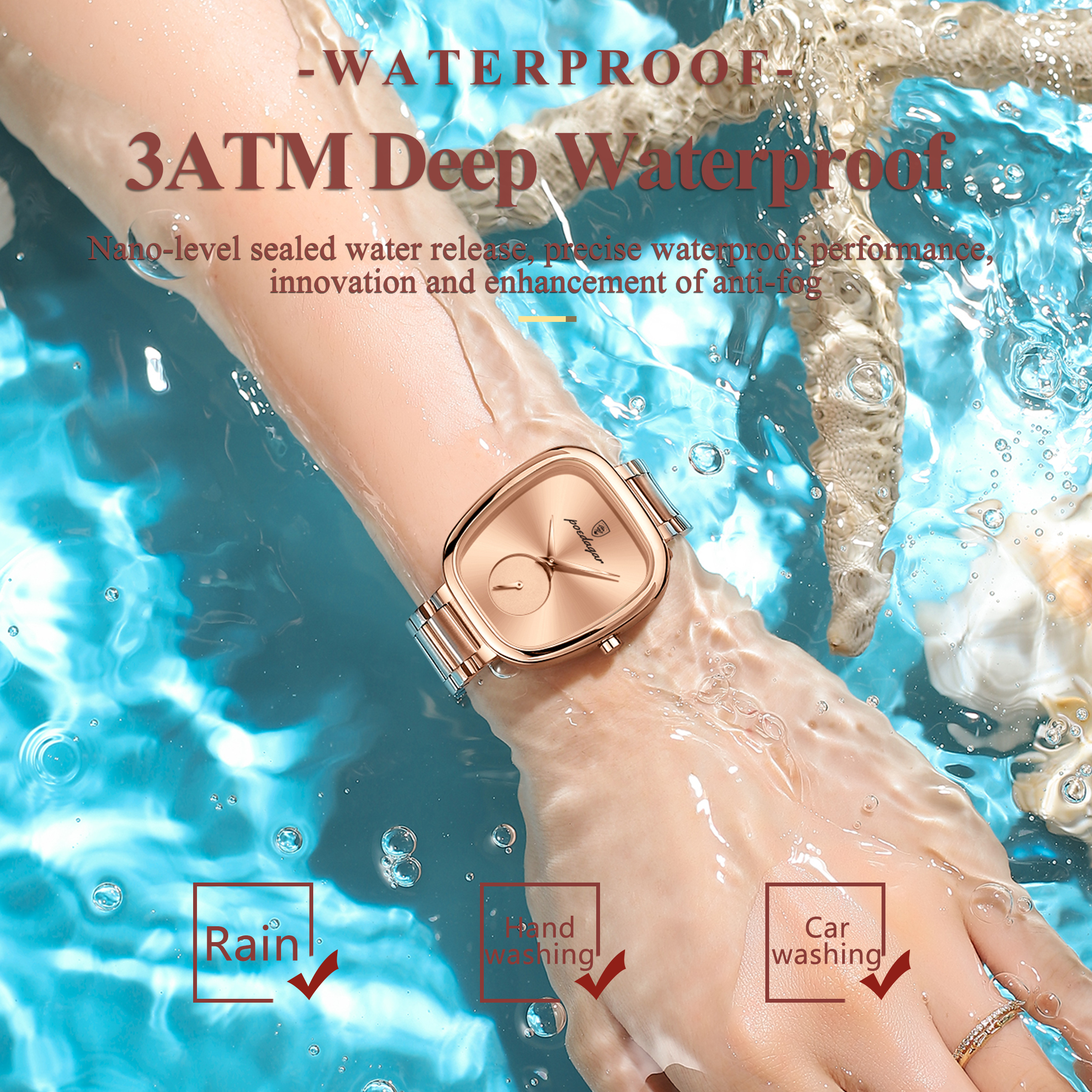 POEDAGAR Top Fashion Woman Wri - Luxury Watch Top 10 评论和价格
