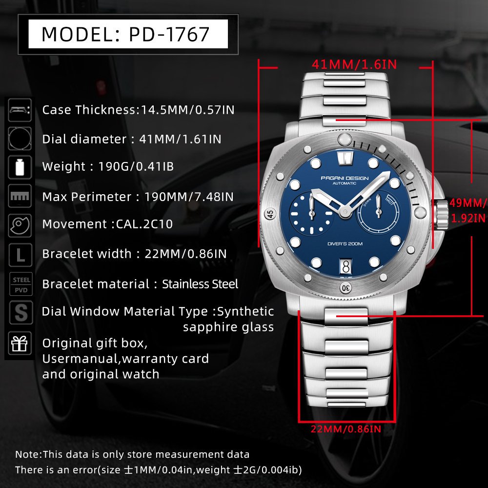 PAGANI DESIGN Top Brand Men's  - Luxury Watch Brands 评论和价格
