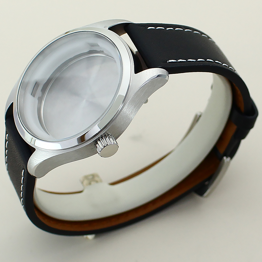 40mm Brushed Pilot Watch Case  - Exhibition Caseback 评论和价格
