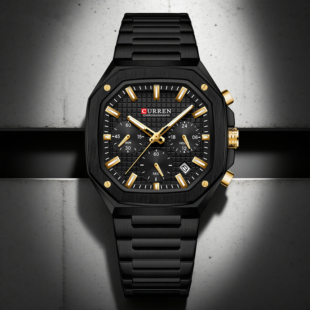 CURREN Luxury Square Chrono Wa - Luxury Watch Design 评论和价格