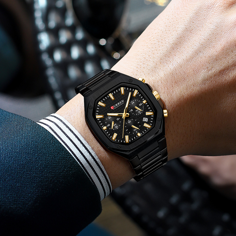 CURREN Luxury Square Chrono Wa - Luxury Watch Design 评论和价格