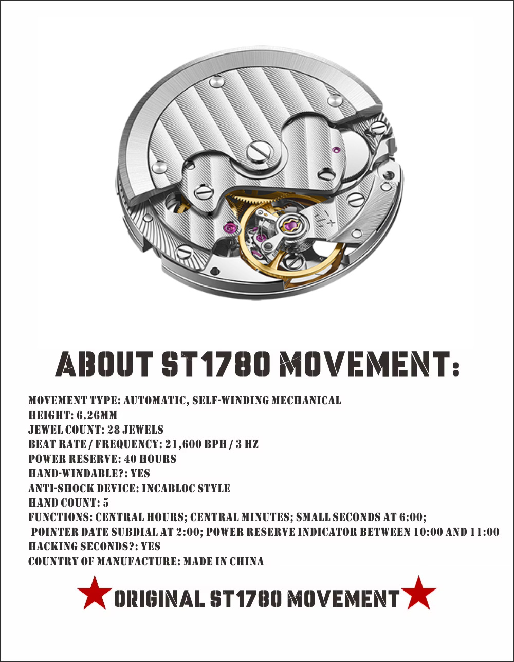 Seagull ST1780 New 1963 40mm M - Automatic Pilot Watch 评论和价格