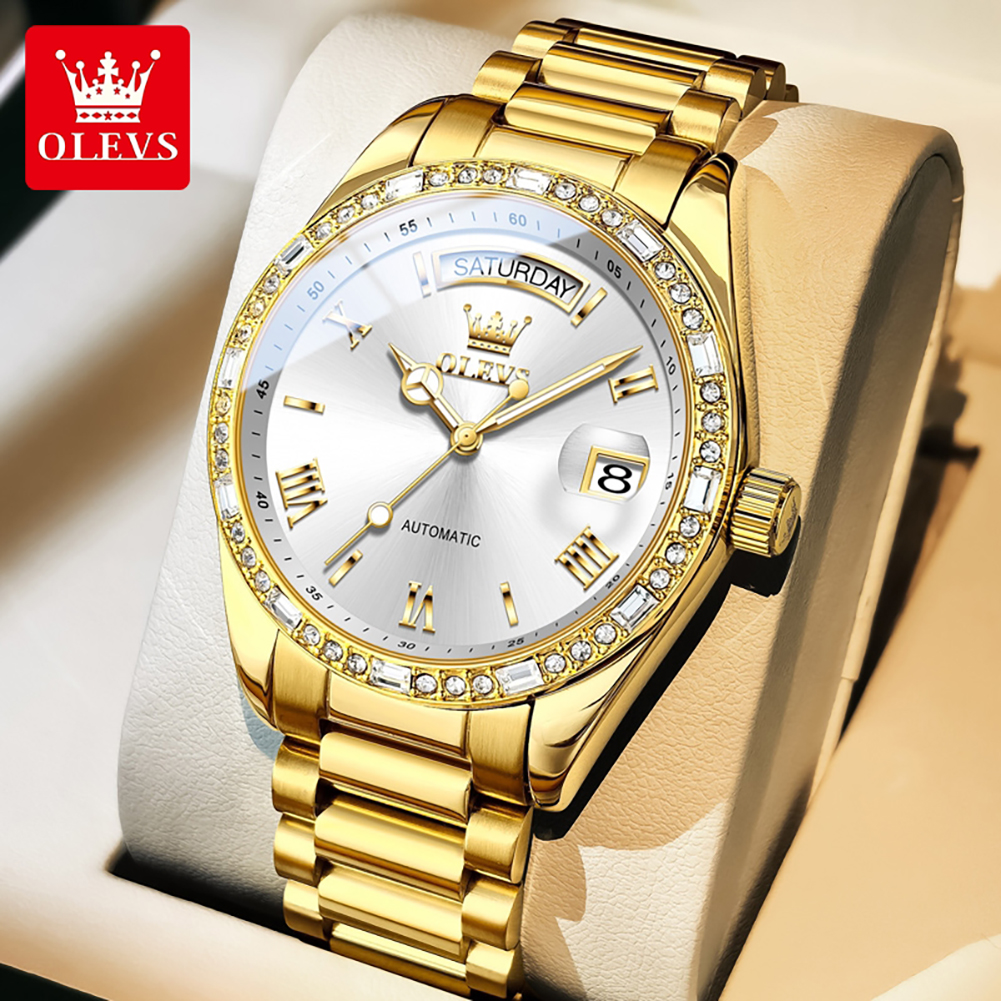 OLEVS 6747 luxury brand Men's  - Luxury Watch Diamond 评论和价格