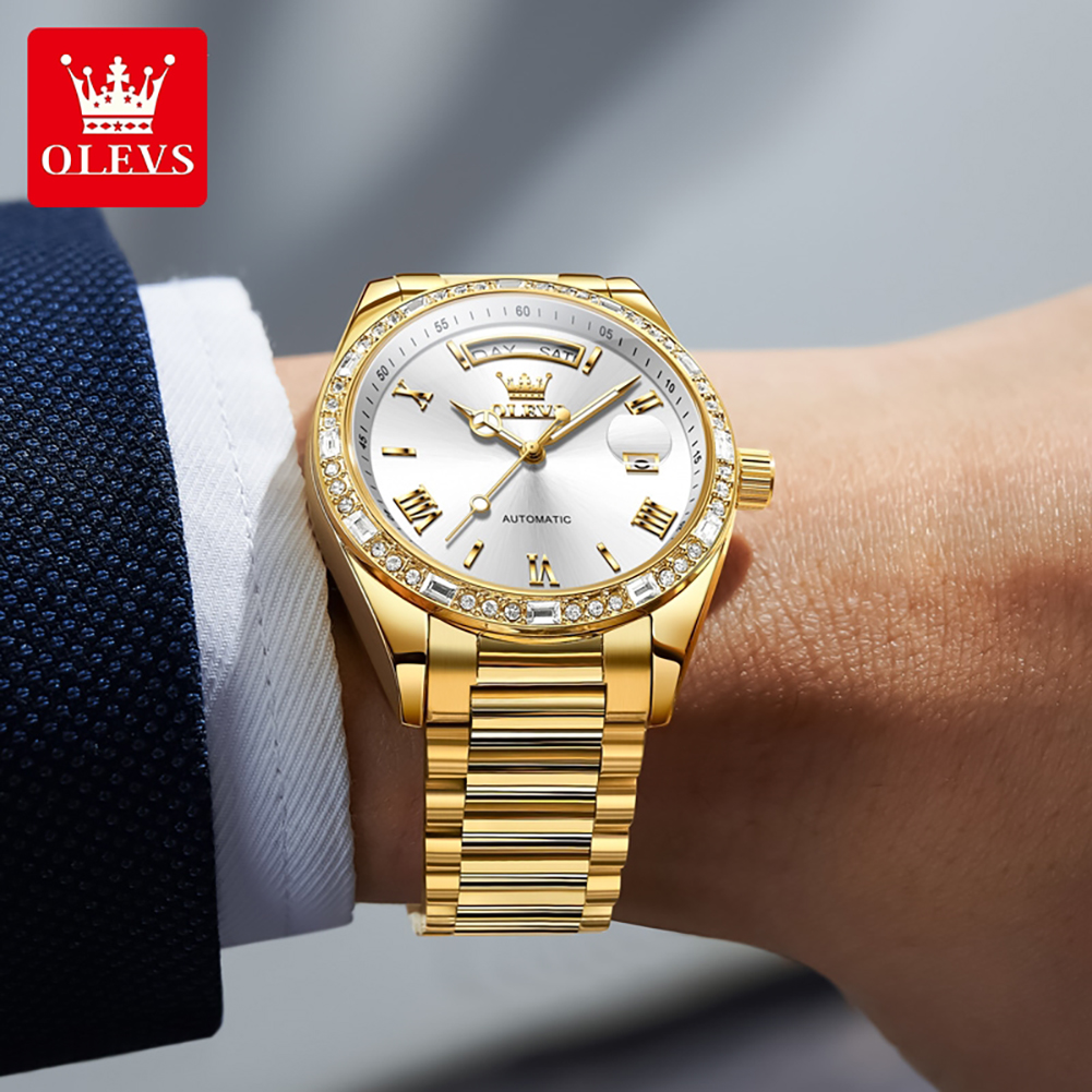 OLEVS 6747 luxury brand Men's  - Luxury Watch Diamond 评论和价格