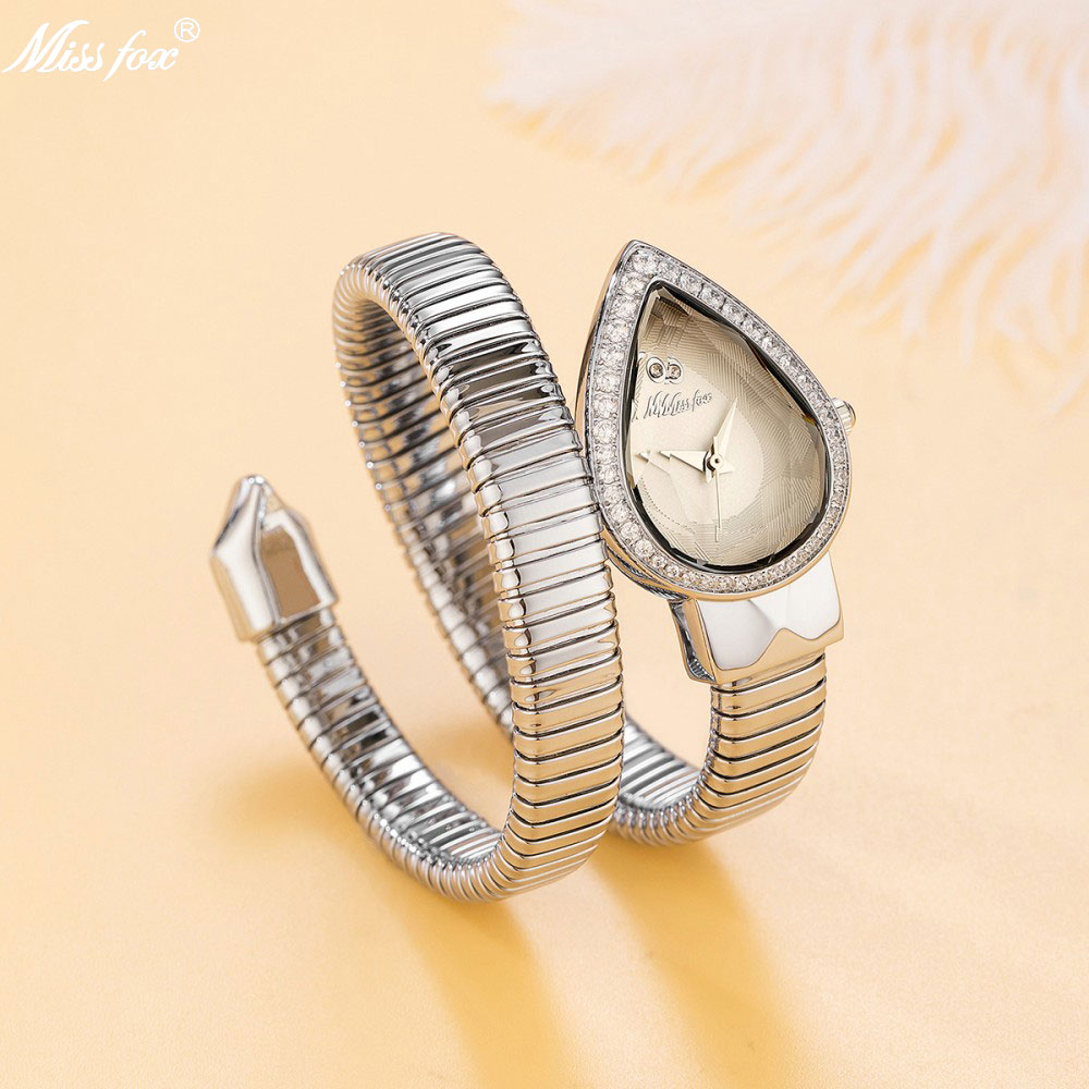 MISSFOX Snake Shape Diamond Wa - Luxury Watch Unique 评论和价格