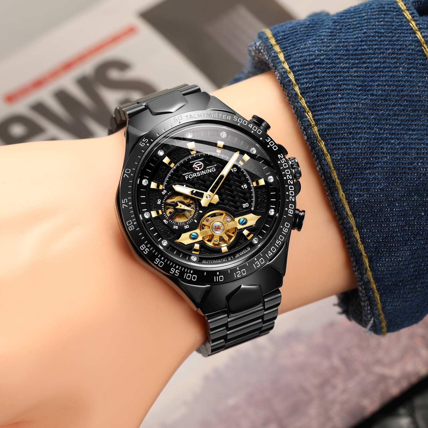 Forsining Diamond Skeleton Out - Luxury Watch And Price 评论和价格